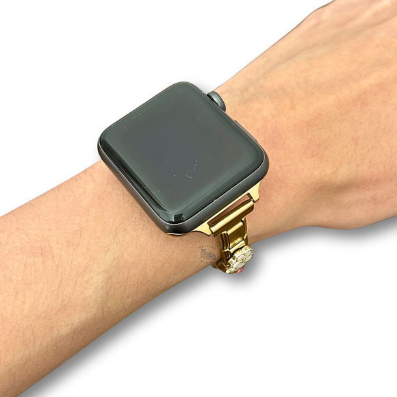 Italian Charm Bracelet Compatible with Smart Watch Band Feminine Style Gold - Picture 5 of 5